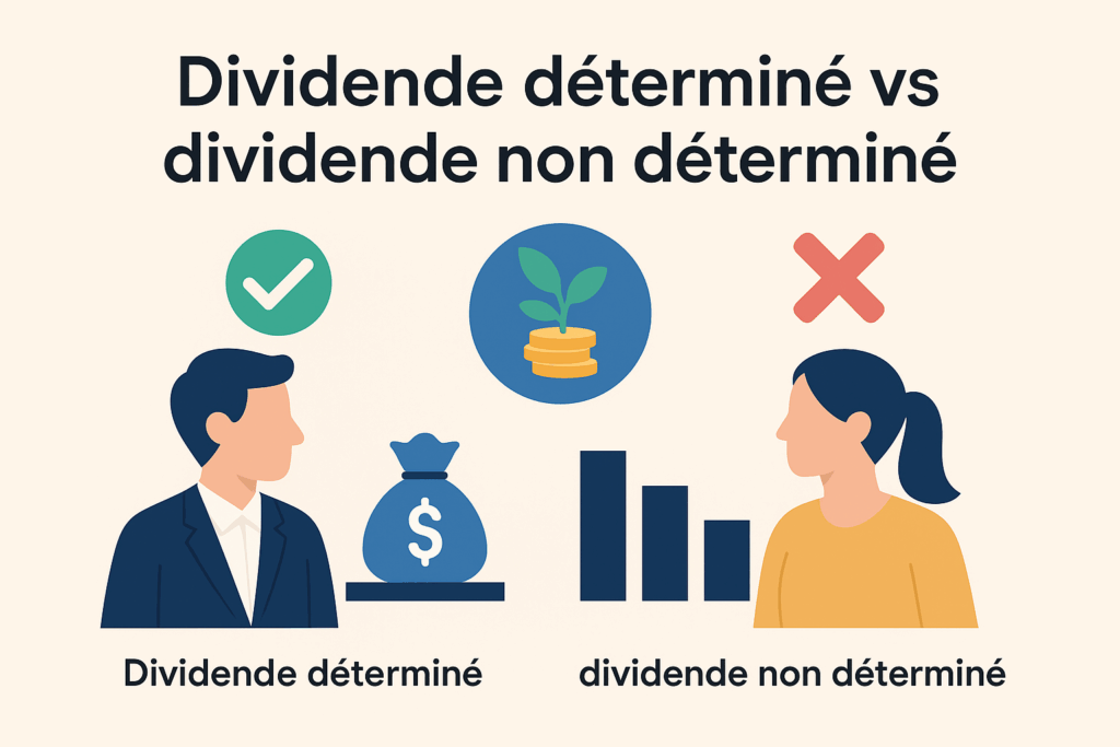 Dividende déterminé (admissible) vs dividende non déterminé (non admissible ou ordinaire)