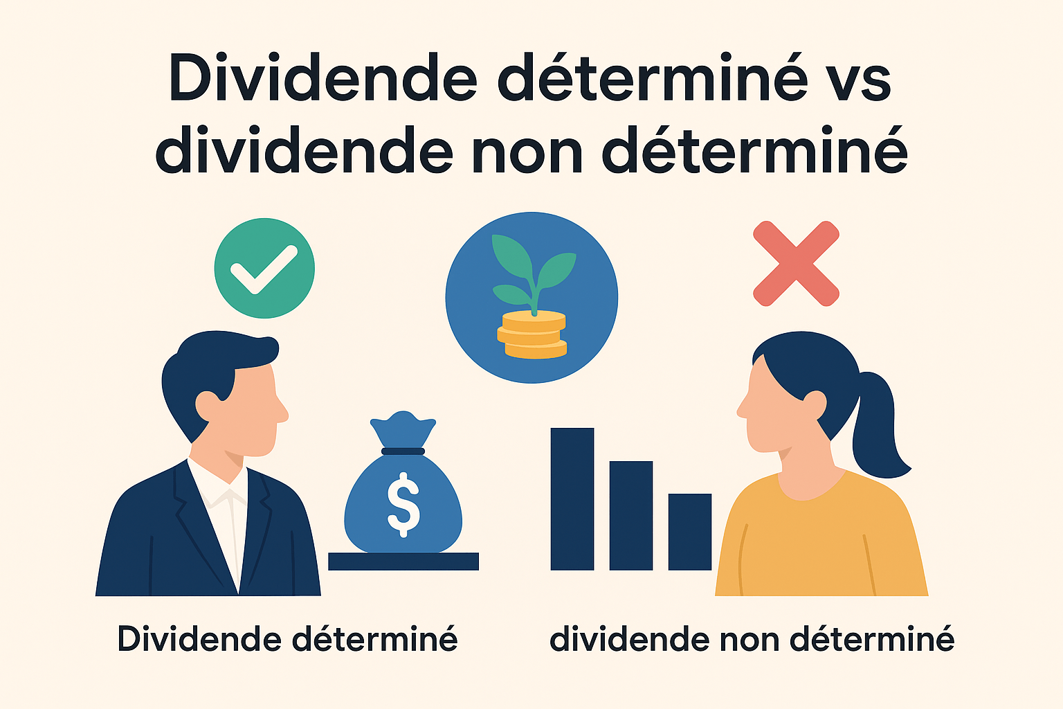 Dividende déterminé (admissible) vs dividende non déterminé (non admissible ou ordinaire)