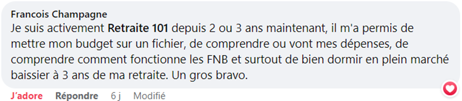 Message de Francois Champagne