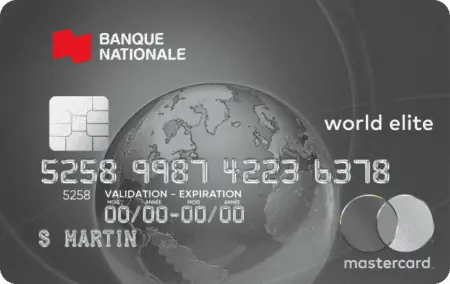 Carte Mastercard World Elite de la Banque Nationale