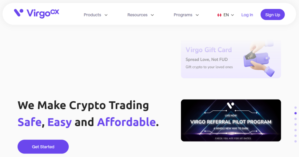 VirgoCX : Achetez du Bitcoin, de l'Ethereum et plus de 60 crypto-monnaies au Canada