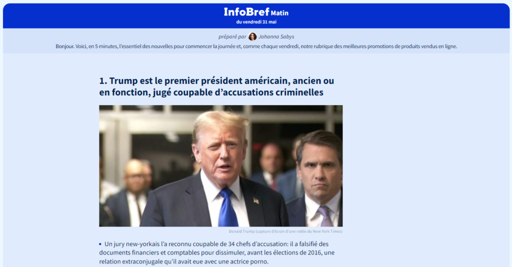 Infolettre quotidienne « InfoBref Matin »