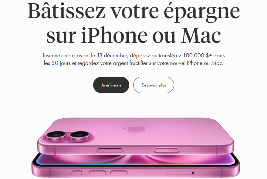Promotion Apple de Wealthsimple