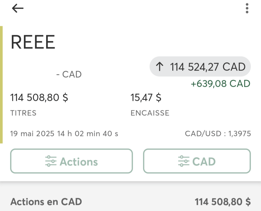 Le solde du compte REEE de nos enfants (Mai 2025)