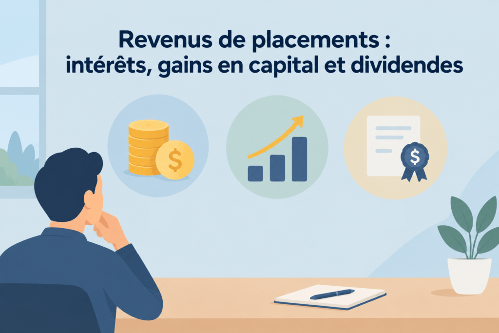 Revenus de placements : intérêts, gains en capital et dividendes